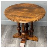 Round Pine Side Table