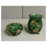 EAPG Emerald Gold Croesus Riverside Glass