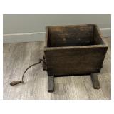 Antique Wooden Grain or Apple Mill/Crusher