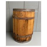 Wooden Nail Keg w/ Metal Banding