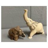 Trio of Carved Stone Elephants