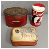 Three Advertising Tins