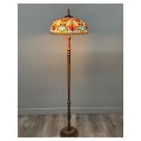 Beautiful Tiffany Style Two Bulb Bridge Floor Lamp