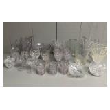 Large Collection of Pressed Glass Pieces