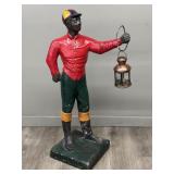 Painted Concrete Cavalier Spirit Lawn Jockey