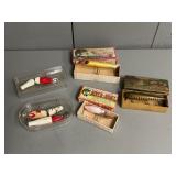 Six Vintage Fishing Lures