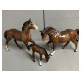 Three Beswick England Horse Figurines + One Foal