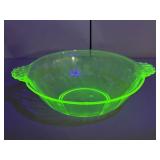 Uranium Glass Anchor Hocking Glass Bowl