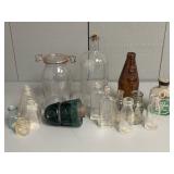 Assorted Antique Glass Bottles + Insulator