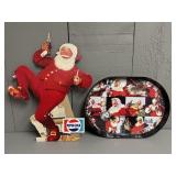 Pepsi Point of Sale Cardboard Santa + Coke Tray