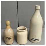 Stoneware Jar + Bottles