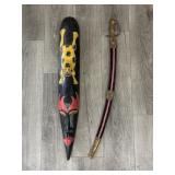 Decorative Tribal Mask + Tulwar Style Sword