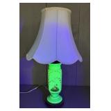 Vintage Glass Uranium Table Lamp