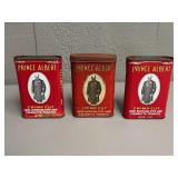 Three Price Albert Crimp Cut Tobacco Tins