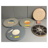 Four Reel to Reel Movie Tins + Contents