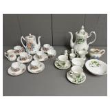 Two Floral China Coffee Sets