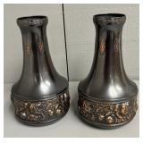 Pair of Belgian Copper Vases