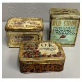 Three Smoking Tobacco Tins