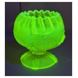 Uranium Vaseline Glass Vase