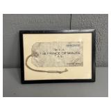 Framed Luggage Tag H.R.H. The Prince of Wales