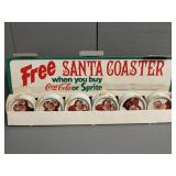 Coca Cola Santa Claus 1976 NOS Metal Coasters