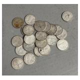 Twenty-Two 1968 Canadian Silver Dimes