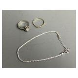 Three Sterling Silver 925 Jewelry Pieces