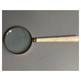Beautiful Carved Bone Handle Magnifying Glass
