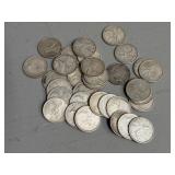 Thirty-Two 1947-1966 Canadian Silver Quarters