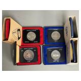 Four Canadian One Dollar Coins