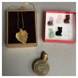 Antique Glass Filigree Perfume Bottle