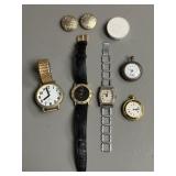 Assorted Watches, Tie Clips, Pocket Watches