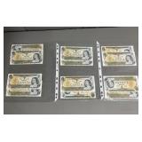 Twelve 1973 Canadian One Dollar Bills