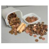 Large Lot of One Cent Canadian Coins