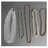 Four Costume Jewelry Beaded Necklaces