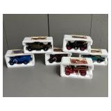 Six 1:32 Scale Ford Model Cars