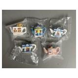 Five Wade Ceramic Red Rose Promotional Tea Pots