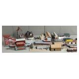 Assorted HO Scale Train Buildings + Train Cars