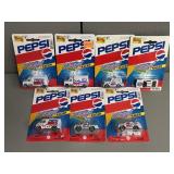 Seven Pepsi Branded Golden Wheel Die Cast Toys