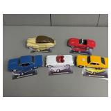 Five 1:32 Scale Model Die Cast Chevrolet Cars