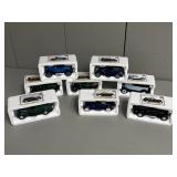 Eight 1:32 Scale Model Die Cast Chevrolet Cars