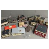 Collection of HO Miniature Buildings