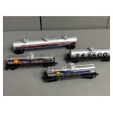Four HO Scale Tanker Cars