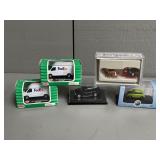 Five Toy Cars, Trucks, Santa in a Two Horse Sleigh