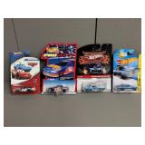 Four Mattel Hot Wheels Toy Cars