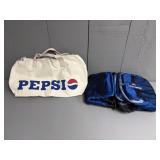 Two Pepsi Branded Duffle Bags