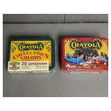 Two Crayola Crayon Tins