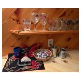 Assorted Glass Advertising Barware