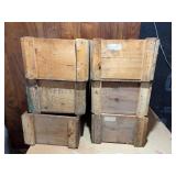 Six Wood Crates