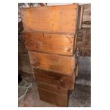 Five Wood Crates